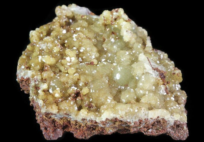 Gemmy, Yellow-Green Adamite Crystals - Durango, Mexico #65313